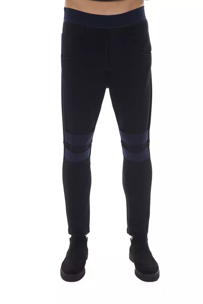 Nicolo Tonetto Schwarze Herrenhose aus Viskose